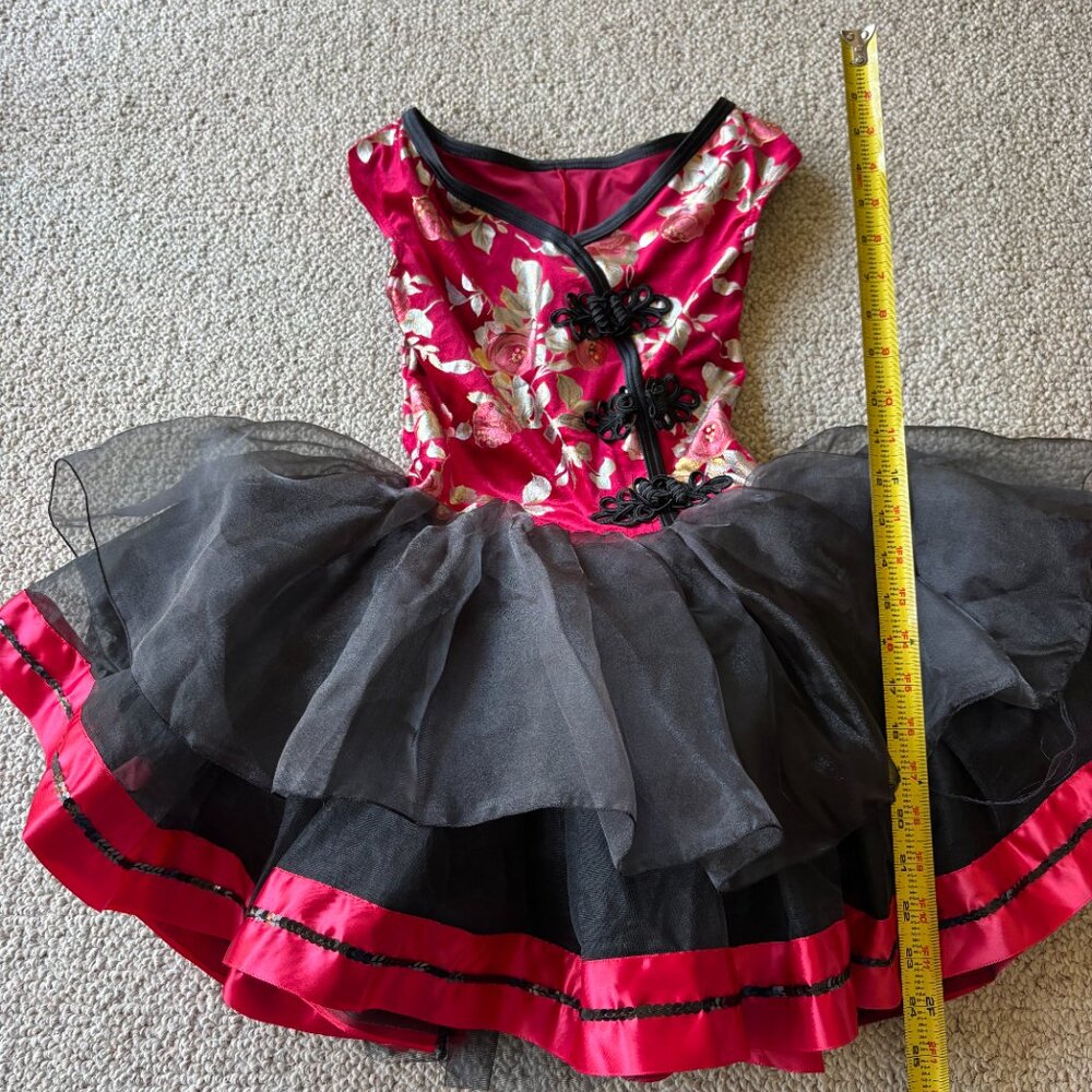 Weissman Girls Red Sequin Dance Costume Tutu MC Asian Style Recital - Picture 13 of 13